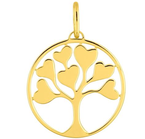 Médaille arbre de vie plaqué or