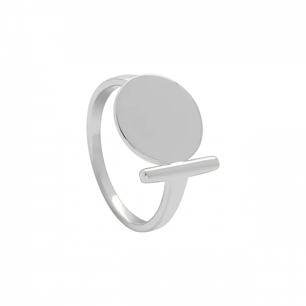 Bague En Argent Avec Blason Royal - Taille 59, Occasion Très Bon état (taille Modifiée)