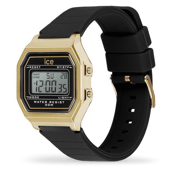 Montre femme ICE digit retro - Black gold