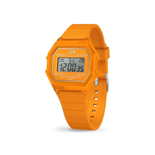 MONTRE FEMME ICE digit retro Clear Neon Orange