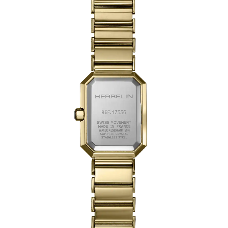 MONTRE FEMME OCTOGÔNE NACRE BLANCHE HERBELIN