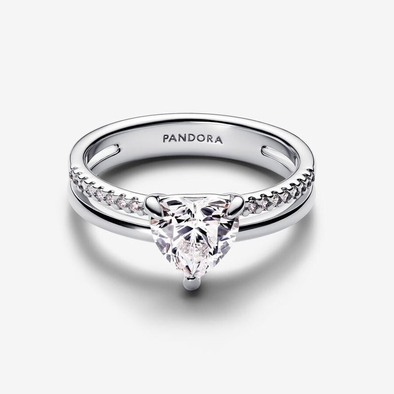 Bague Cœur Anneau Double PANDORA