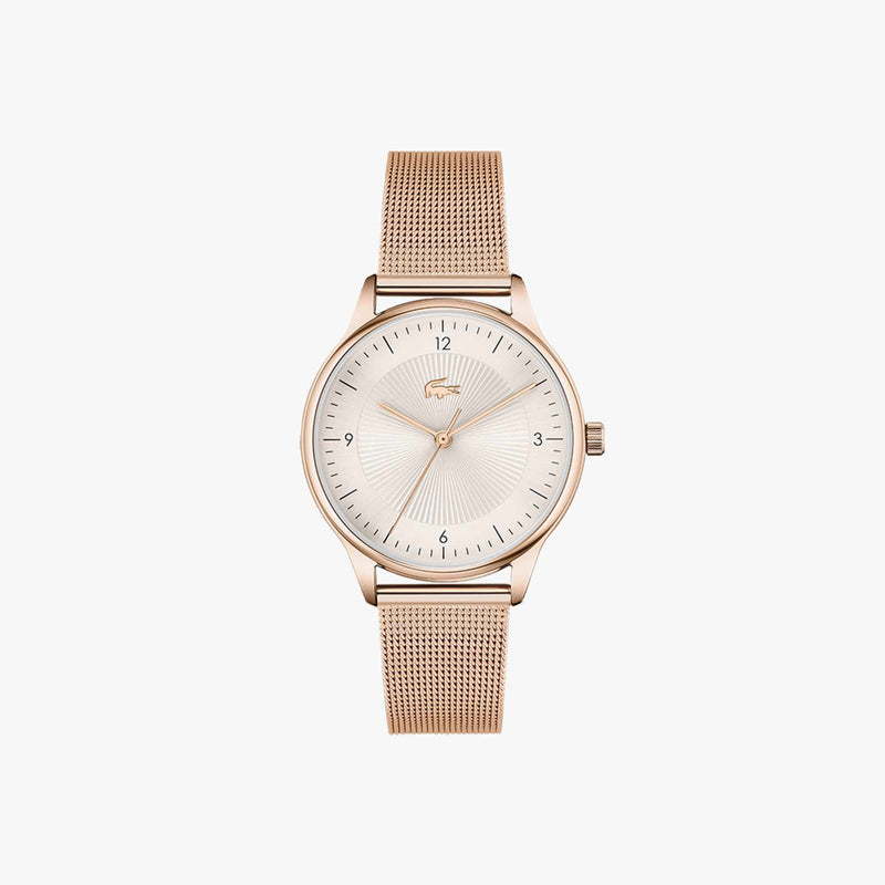 Montre Femme Lacoste bracelet en maille milanaise rose