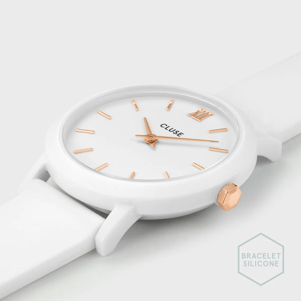 Montre Femme Minuit Nylon White Cluse