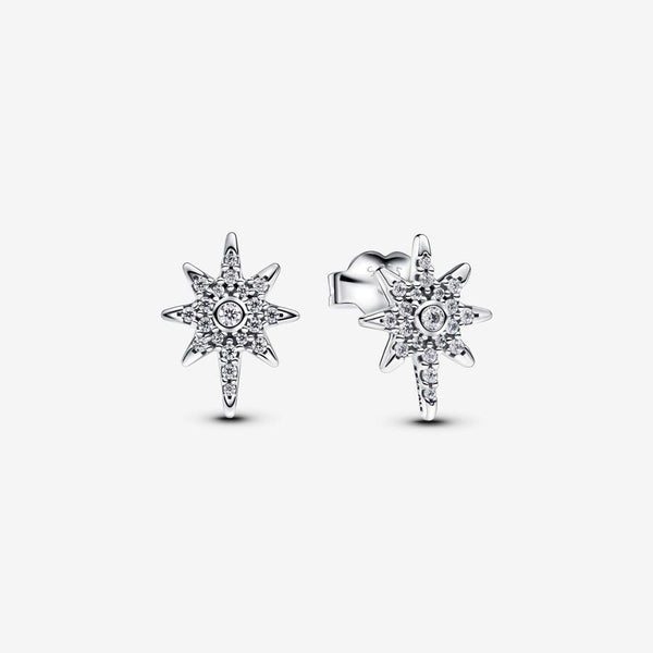 Boucles d’Oreilles Étoile Polaire Scintillante Pandora