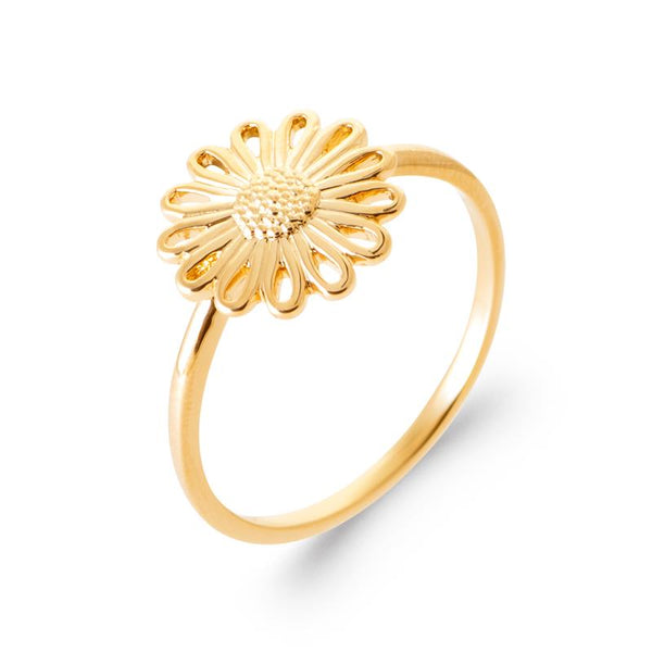 Bague Marguerite plaqué or