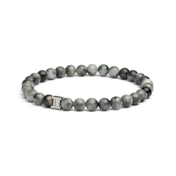 Bracelet avec pierre Oeil de Faucon 6mm GEMINI