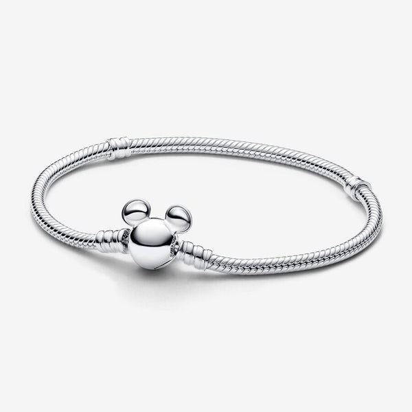 Bracelet Disney Maille Serpent Fermoir Mickey Pandora