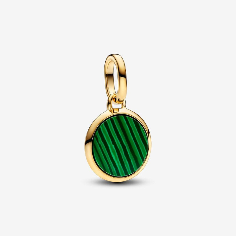 Mini Charm Médaillon Gravable Vert Pandora