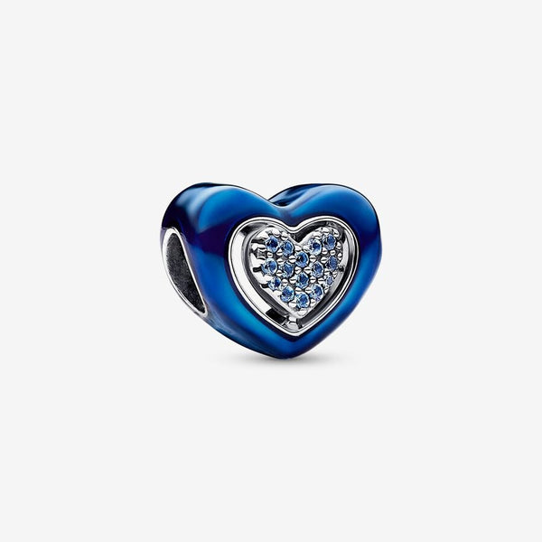 Charm Cœur Rotatif Bleu Pandora
