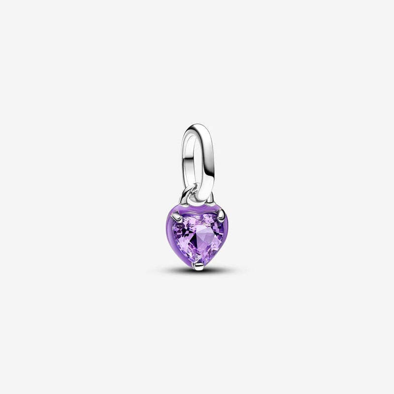 Mini Charm Pendant Cœur Chakra Violet Pandora