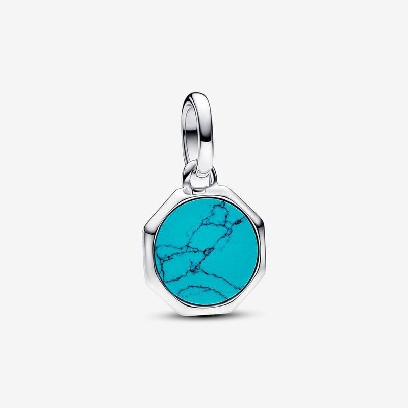 Mini Charm Médaillon Gravable Turquoise Pandora