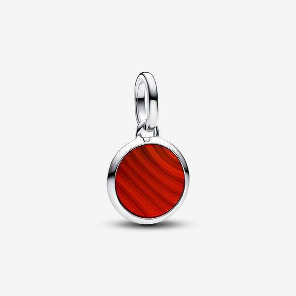 Mini Charm Médaillon Gravable Verre de Murano Rouge Pandora