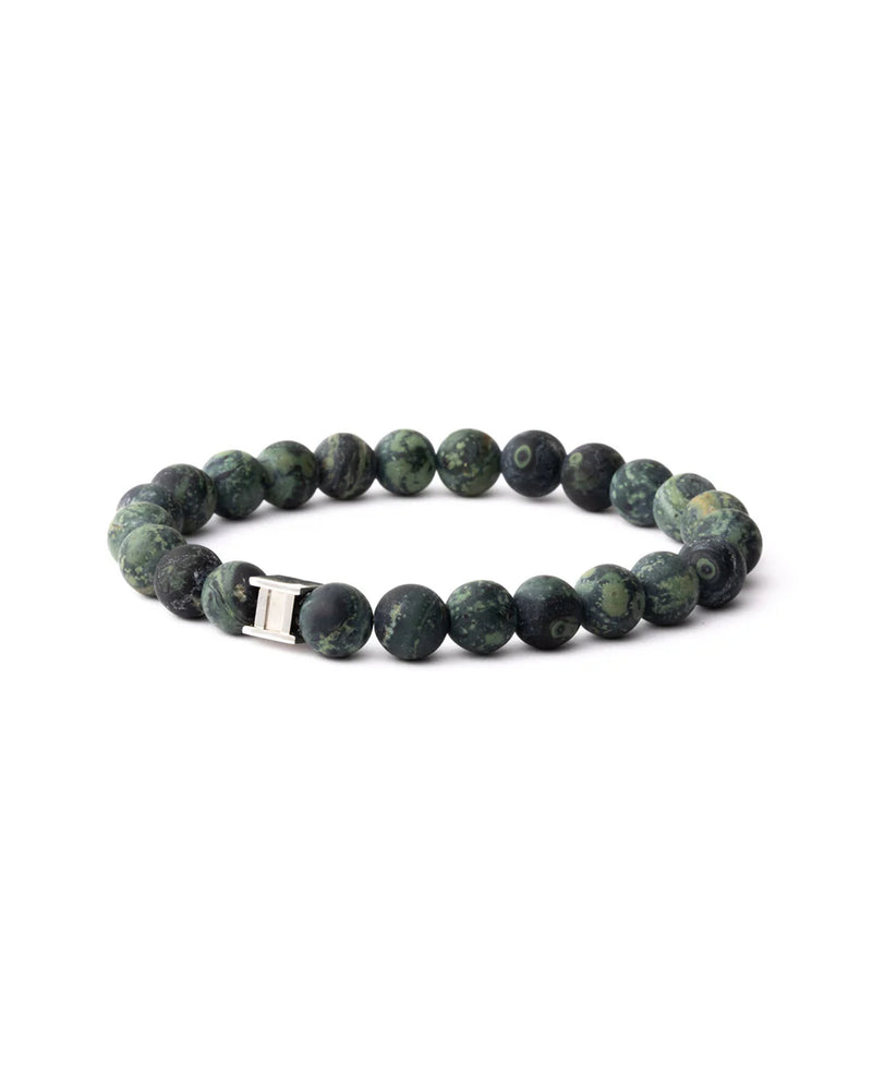 Bracelet avec pierre Jaspe Mat 8mm Gemini