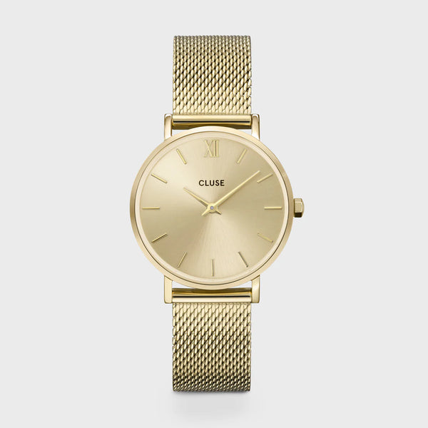 Montre femme Minuit Mesh Full Gold Cluse