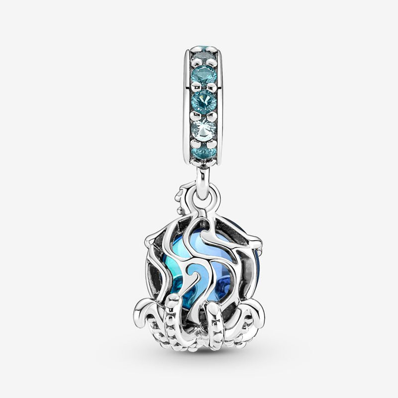 Charm Pendant Poulpe Adorable en Verre de Murano PANDORA