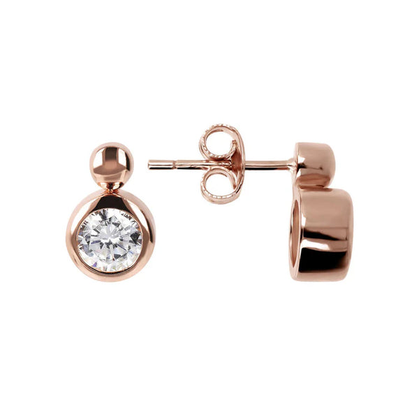 Boucles d'oreilles Clou oxyde de zirconium BRONZALLURE