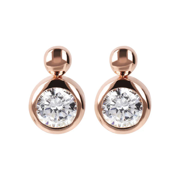 Boucles d'oreilles Clou oxyde de zirconium BRONZALLURE