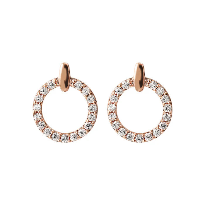 Boucles d'oreilles cercle oxydes de zirconium BRONZALLURE