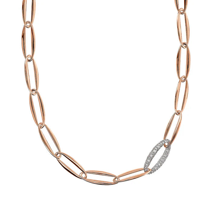 Collier ras du cou à maillons marquise BRONZALLURE