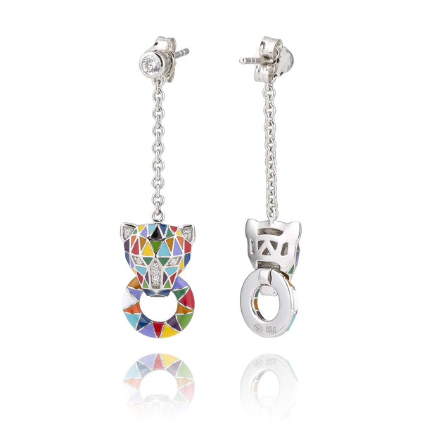 BOUCLES D'OREILLES ARGENT FAUVE UNA STORIA