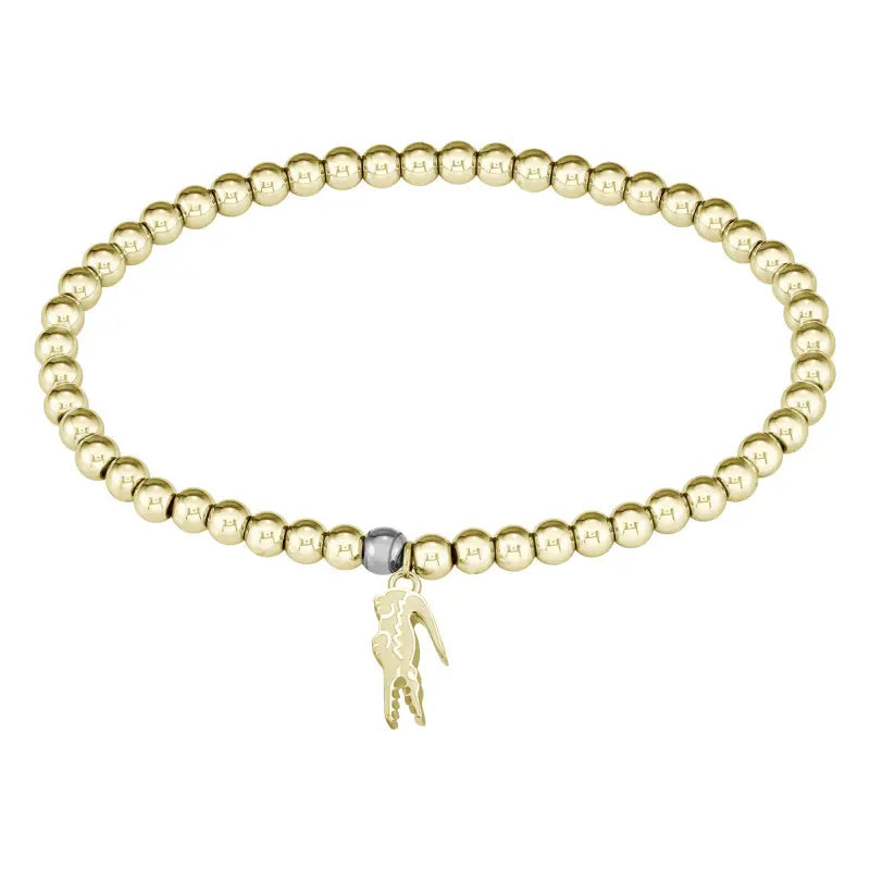 Bracelet femme boules acier doré LACOSTE