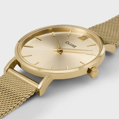 Montre femme Minuit Mesh Full Gold Cluse