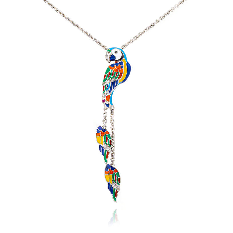 COLLIER ARGENT LOVEBIRD UNA STORIA