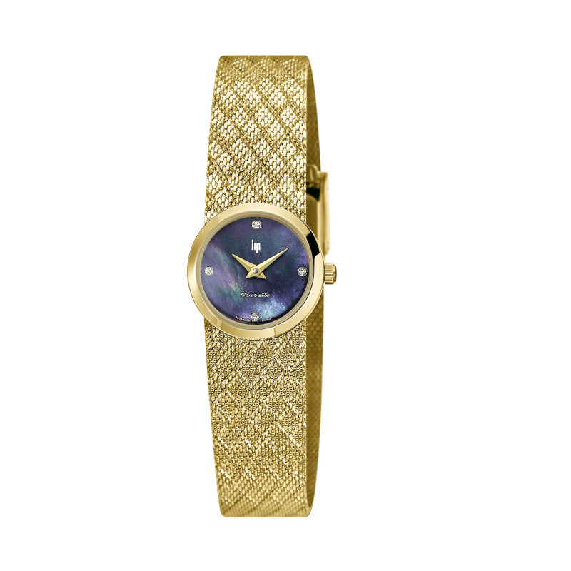 MONTRE FEMME HENRIETTE MANCHETTE DIAMANTS 22 MM LIP