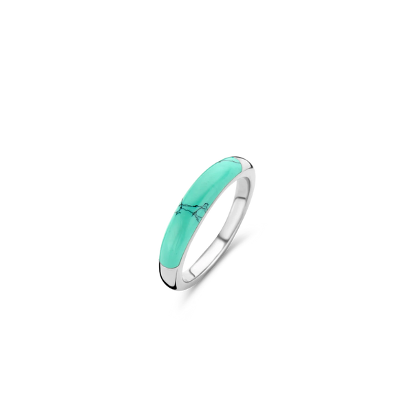 Bague argent, malachite TI SENTO