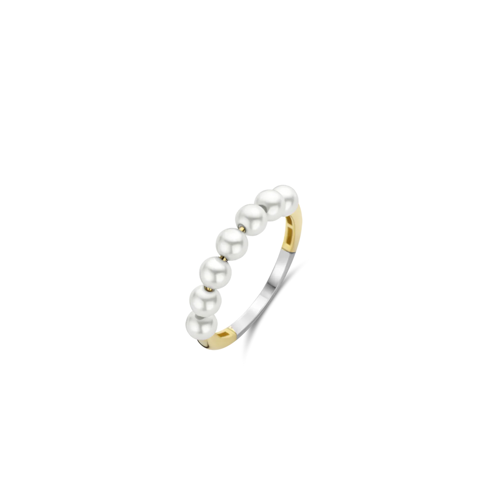 Bague Ti Sento Argent Massif 925 - Perle D'onyx Noire - Taille 56 - Occasion