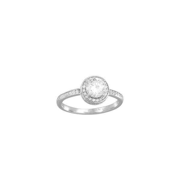 Bague solitaire sertie oxydes AGATHA