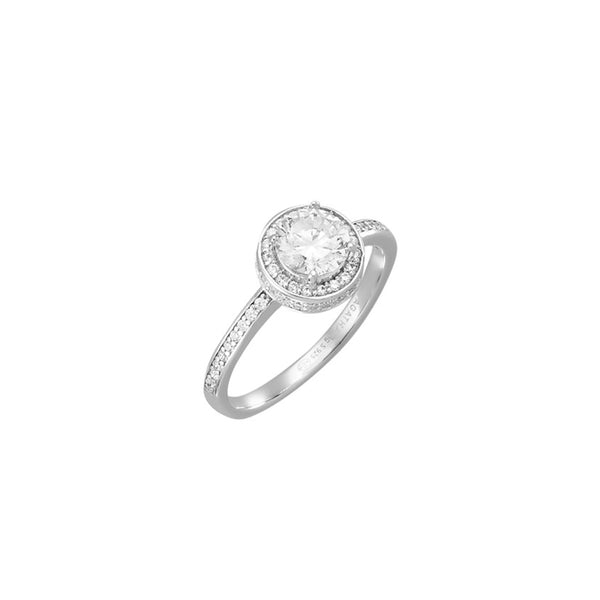 Bague solitaire sertie oxydes AGATHA