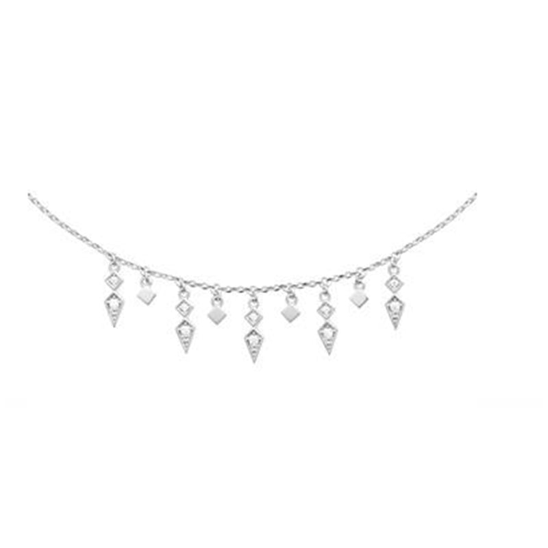 Collier argent 925 rhodie oxydes