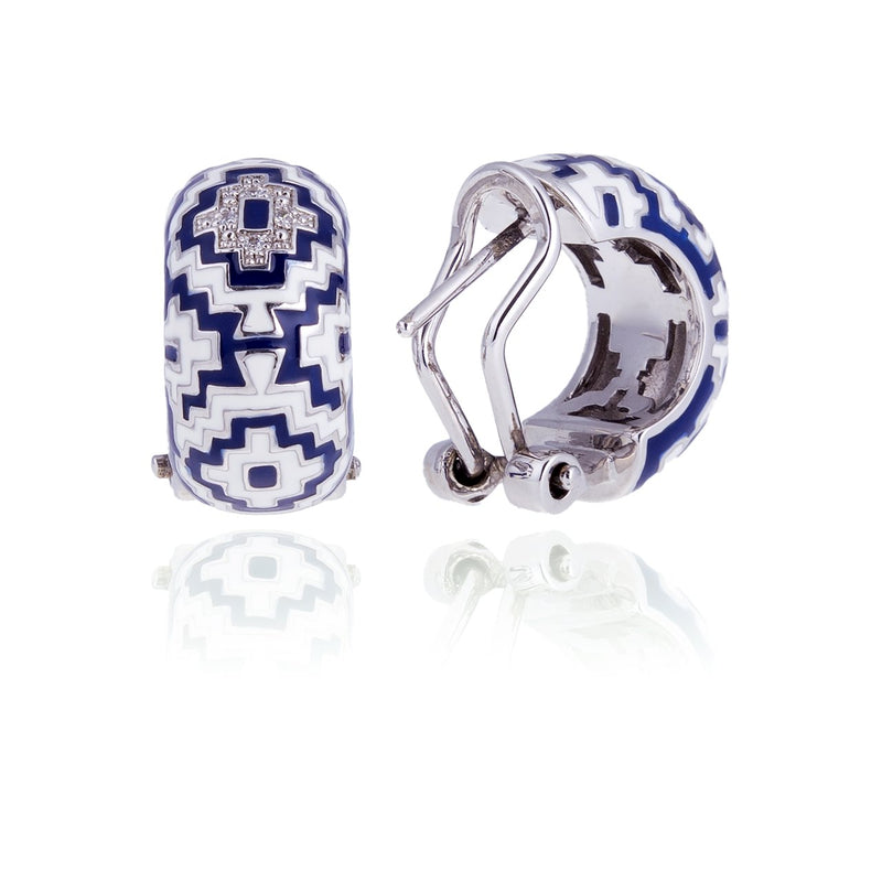 Boucles d'oreilles argent aztec UNA STORIA