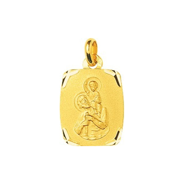 Médaille st schristophe or jaune