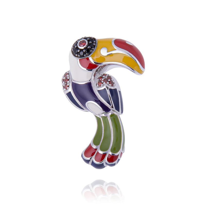 Pendentif argent Toucan UNA STORIA