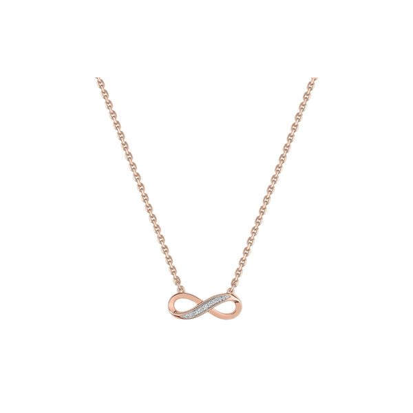 Collier infini plaqué or rose