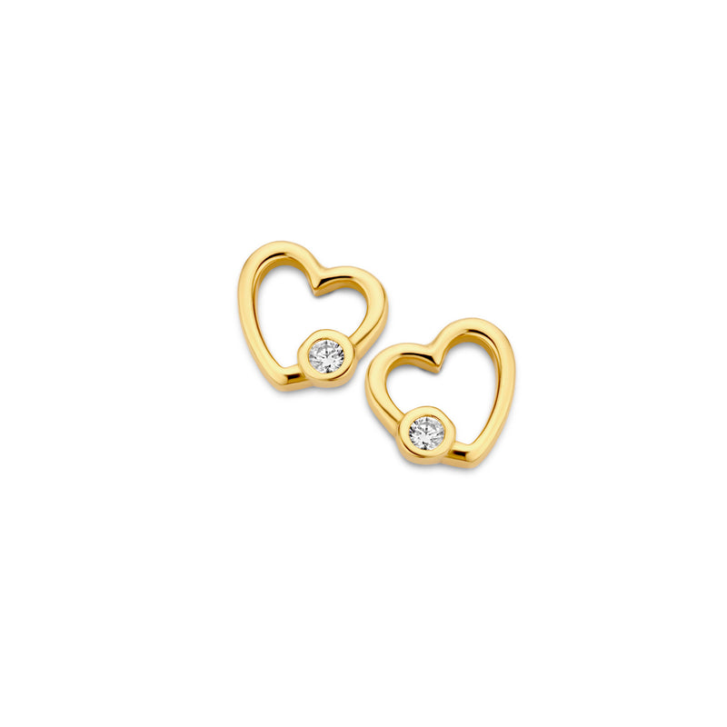 Boucles d'oreilles coeur vermeil