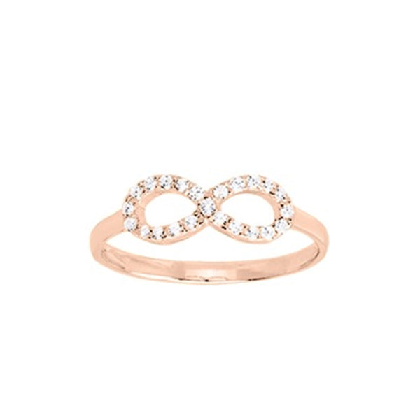 Bague infini plaqué or rose