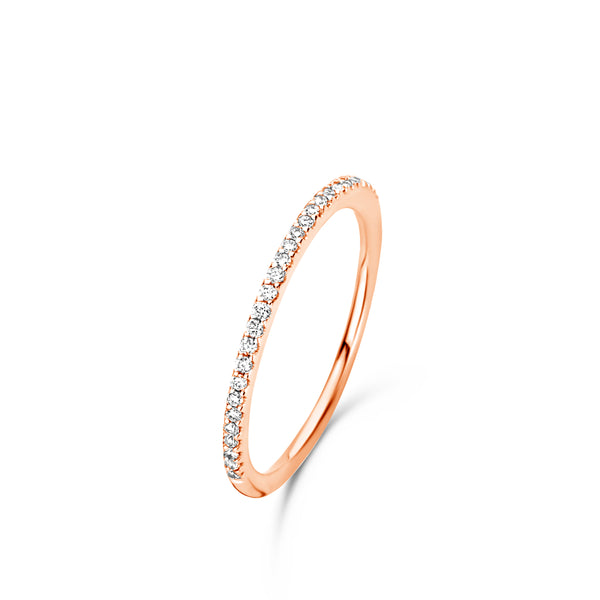 Bague Ischia Basics, diamants, or rose