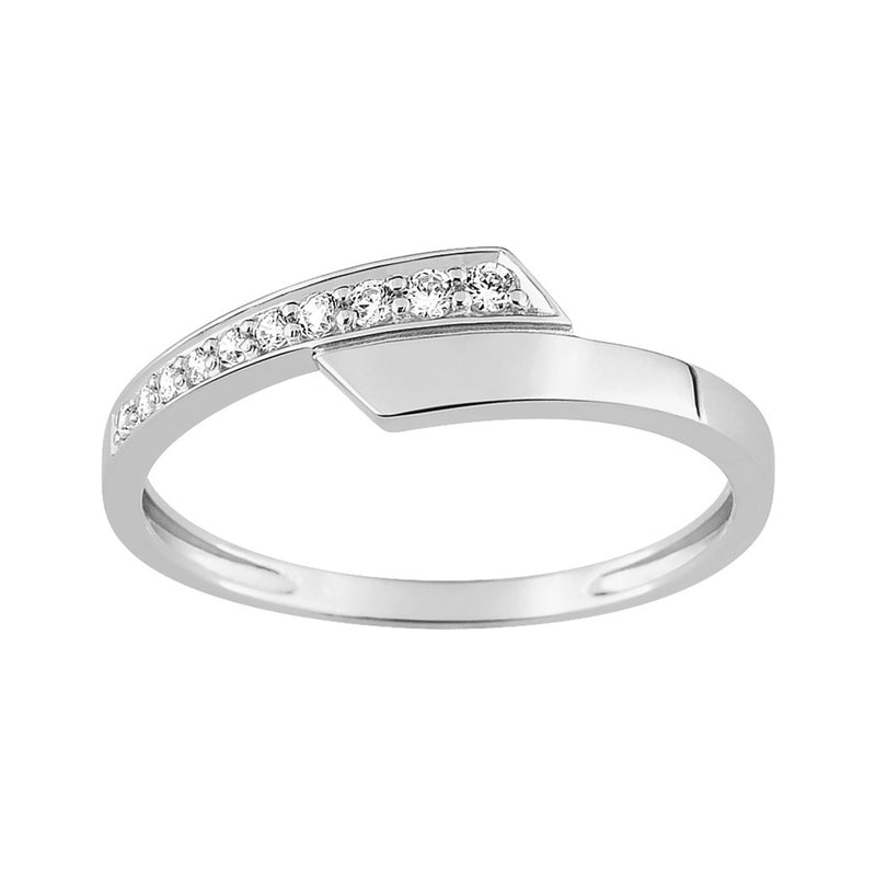 BAGUE OXYDES OR BLANC