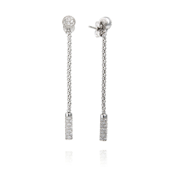 Boucles d'oreilles pendantes argent Aube una storia