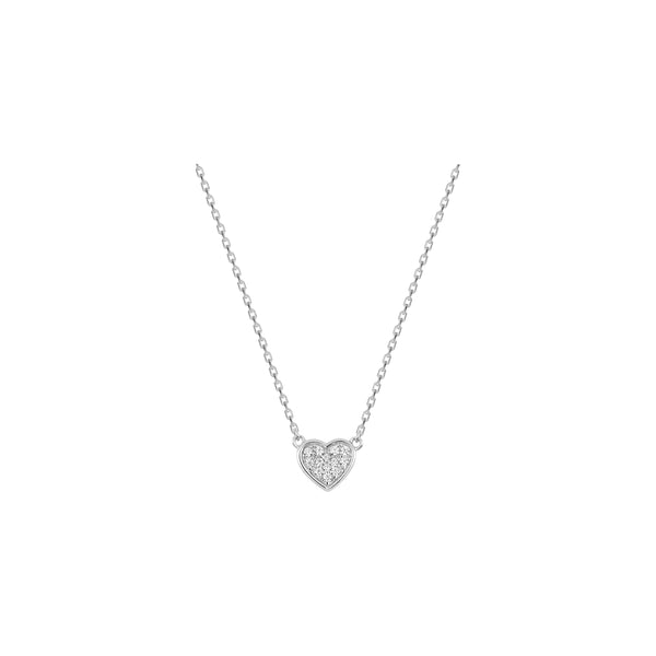 Collier coeur oxydes argent