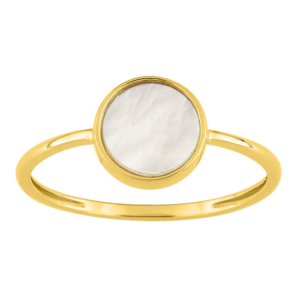 Bague nacre or jaune