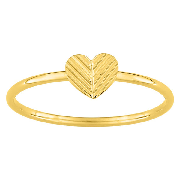 Bague cœur or jaune