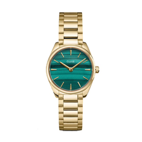 Montre femme Féroce Mini Steel, Green, Gold CLUSE