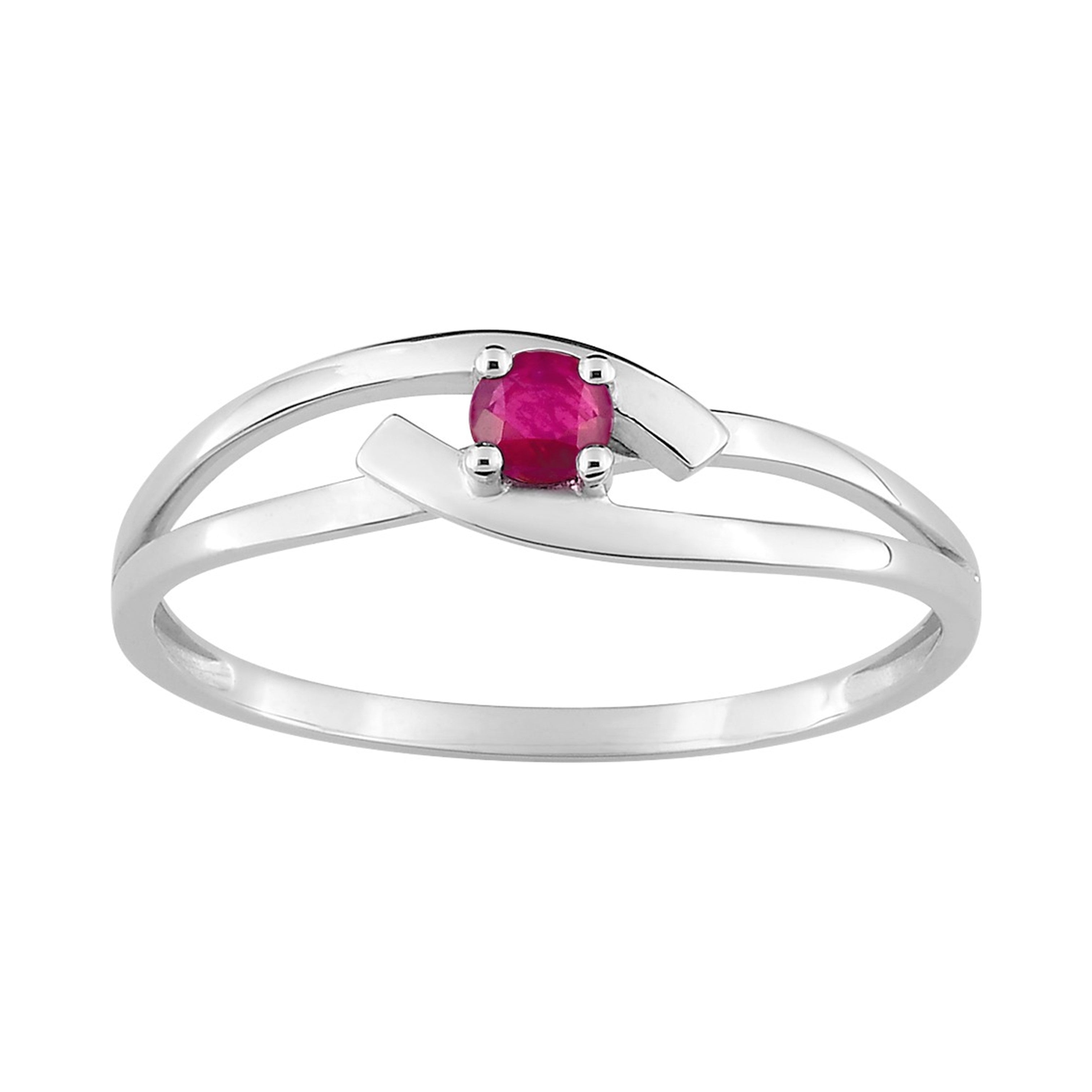 Bague rubis or blanc main image 1