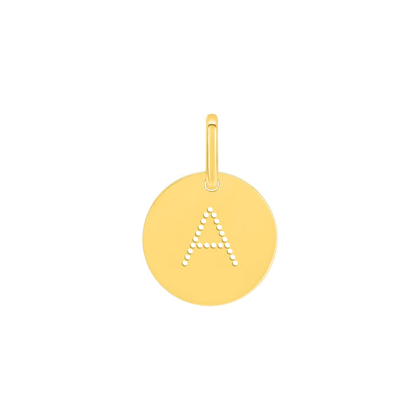 Médaille "A" plaqué or