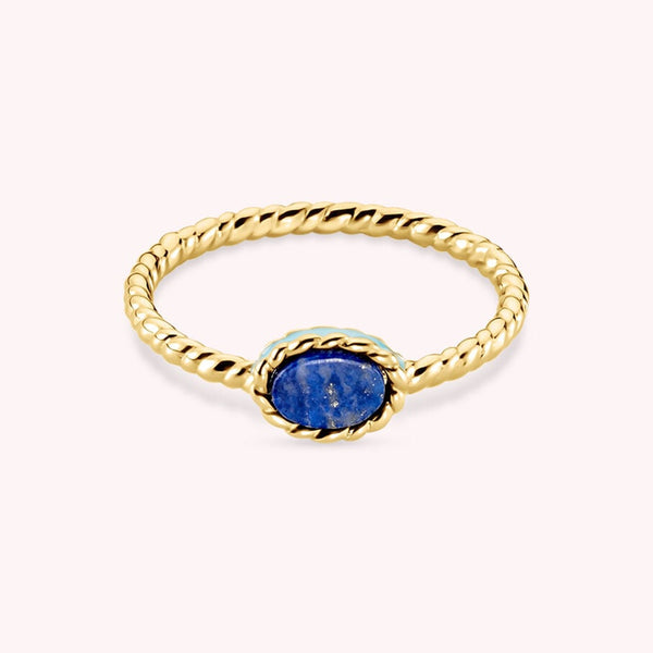 Bague fine ATMA - Lapis et bleu AGATHA